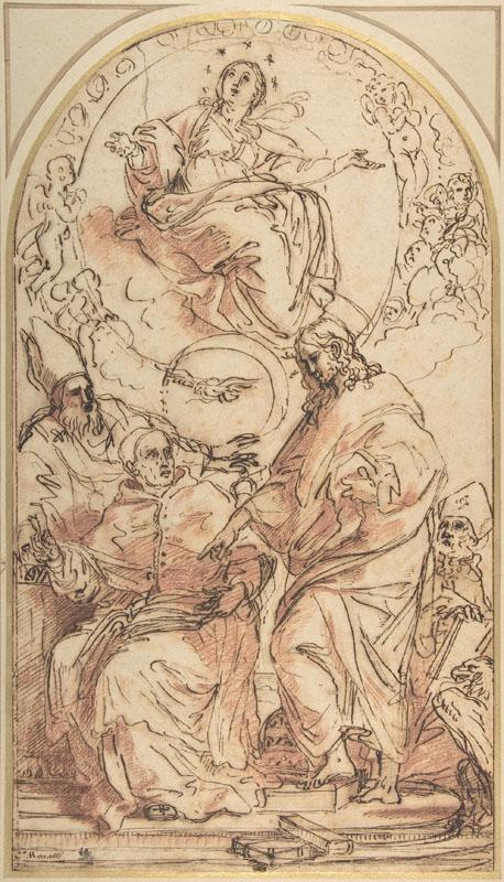 Carlo Maratti--The Virgin Immaculate with Four Male Saints