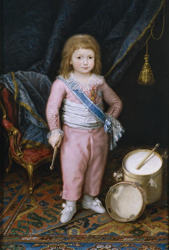 Carnicero, Antonio-n infante con tambor y pandereta-113 cm x 77 cm