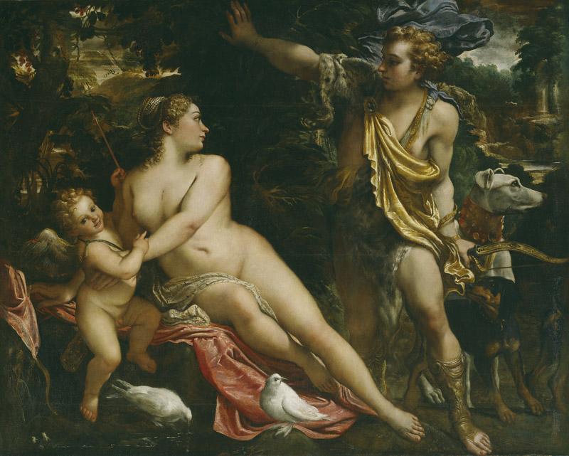 Carracci, Annibale-Venus, Adonis y Cupido-212 cm x 268 cm