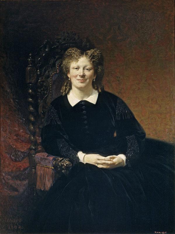 Casado del Alisal, Jose-Retrato de una dama francesa-130,5 cm x 98 cm