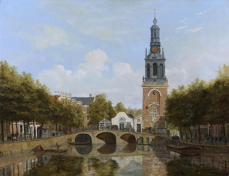 Cate, Hendrik Gerrit ten -- De Torensluis met de Jan Roodenpoortstoren te Amsterdam, 1829