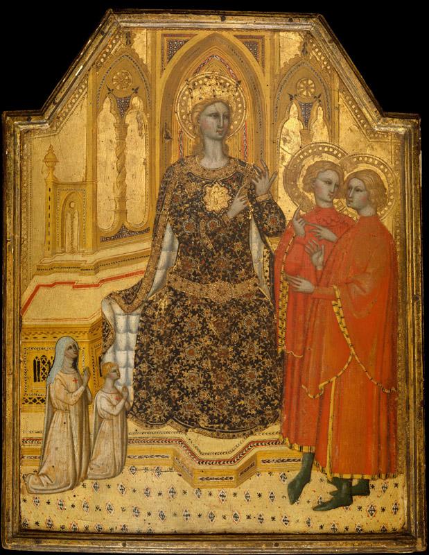 Cenni di Francesco di Ser Cenni--Saint Catherine Disputing and Two Donors