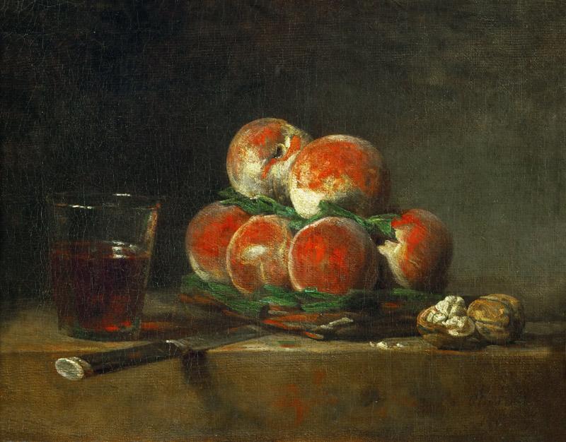 Chardin, Jean-Baptiste Simeon -- Panier de peches-a basket with peaches