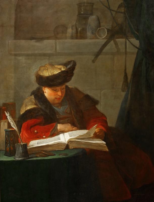 Chardin, Jean-Baptiste Simeon -- Un chimiste dans son laboratoire