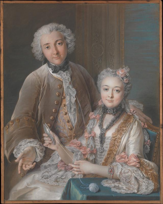 Charles Antoine Coypel--Double Portrait Presumed to Represent Francois de Jullienne and His Wife