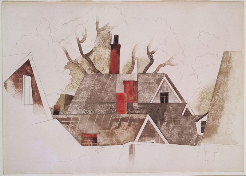 Charles Demuth (1883-1935)-Red Chimneys