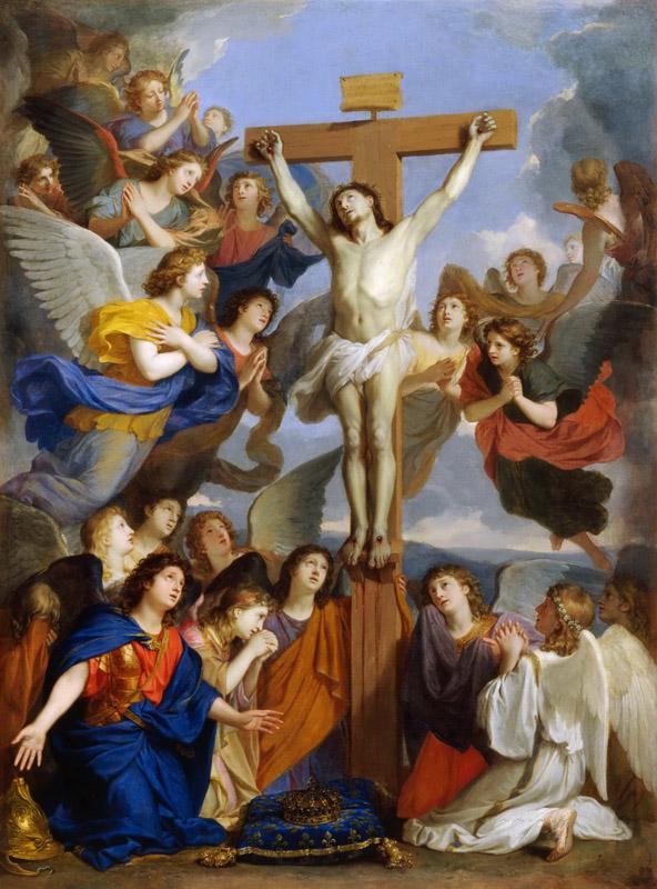 Charles Le Brun -- Crucifixion with Angels