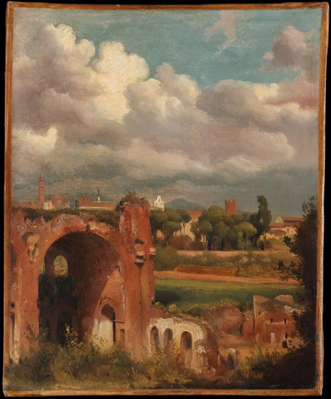 Charles Remond--View of the Basilica of Constantine from the Palatine, Rome