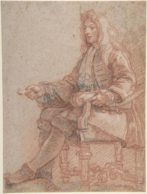 Charles de La Fosse--Gentleman Seated in an Armchair