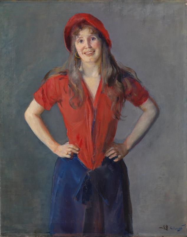 Christian Krohg - Portrait of the Painter Oda Krohg, b