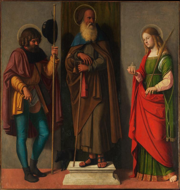 Cima da Conegliano--Three Saints Roch, Anthony Abbot, and Lucy