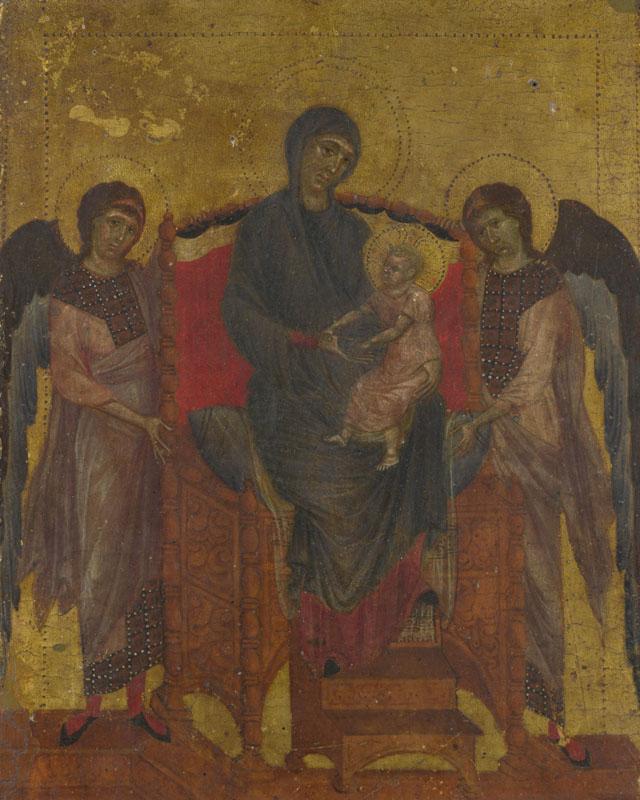 Cimabue - The Virgin and Child Enthroned with Two Angels
