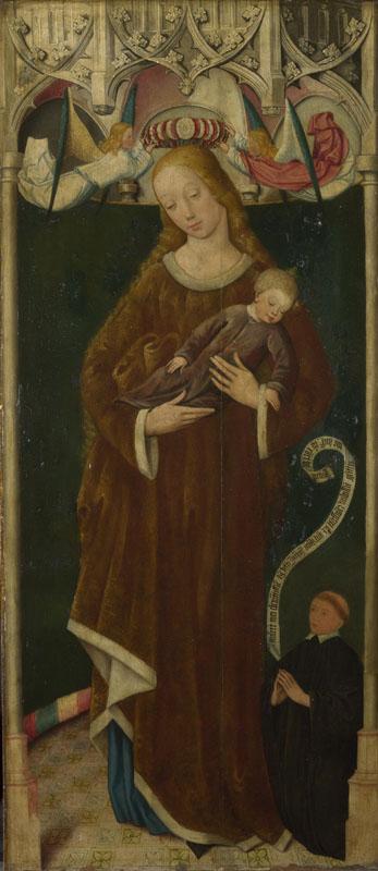 Circle of the Master of Liesborn - The Virgin and Child with a Donor