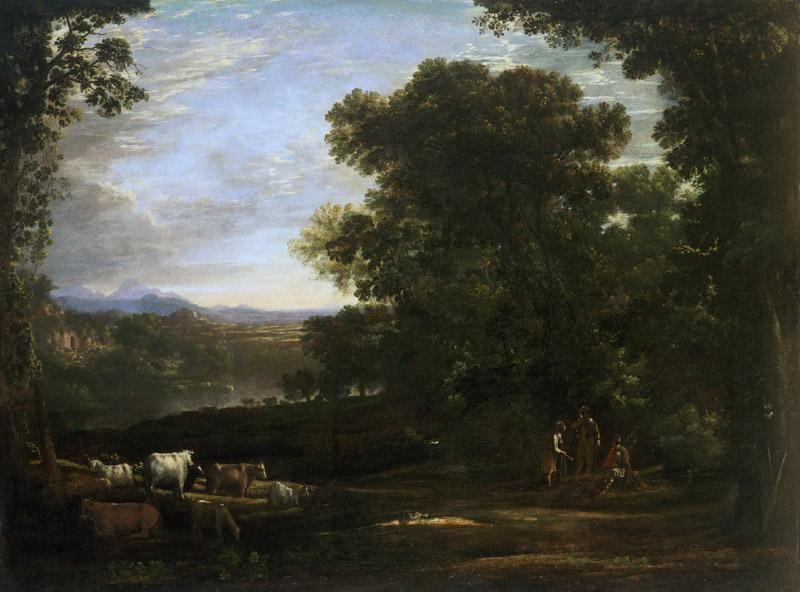 Claude Gellee, also called Claude Lorrain, French, 1600-1682 -- Landscape with Cattle and Peasants