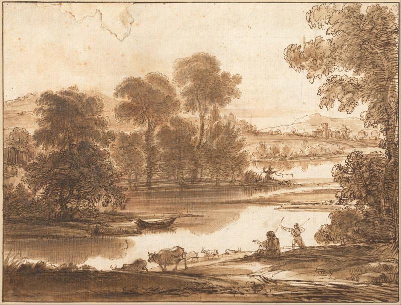 Claude Lorrain (16041605-1682)-Floodplain with Watering Place, c