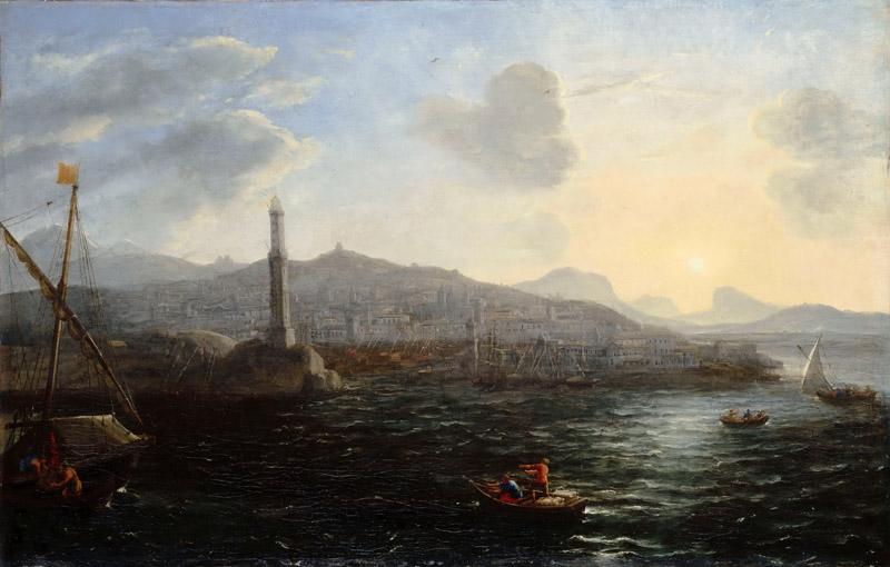 Claude Lorrain -- The port of Genoa, view of the sea