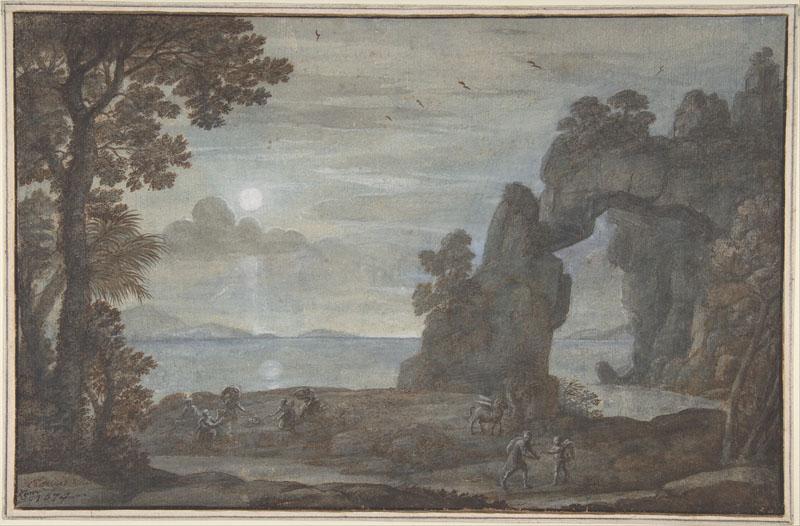Claude Lorrain--Coast View with Perseus and the Origin of Coral