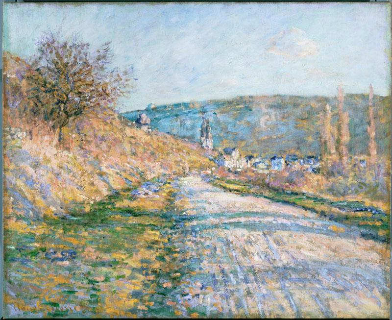 Claude Monet (1840-1926)-The Road to Vetheuil