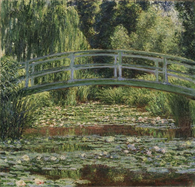 Claude Monet, French, 1840-1926 -- The Japanese Footbridge and the Water Lily Pool, Giverny