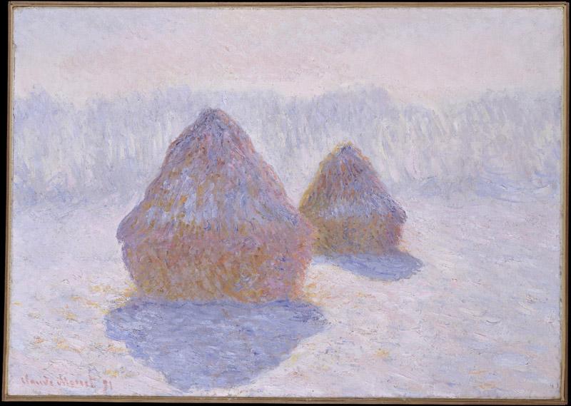 Claude Monet--Haystacks (Effect of Snow and Sun)