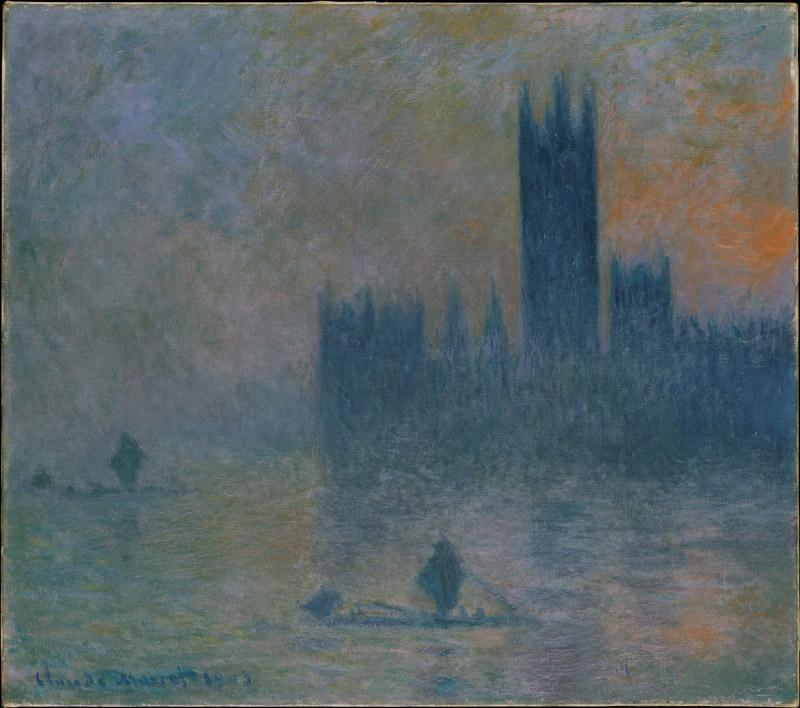 Claude Monet--The Houses of Parliament (Effect of Fog)