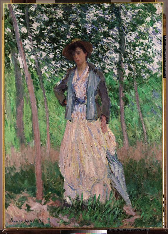 Claude Monet--The Stroller (Suzanne Hoschede, later Mrs. Theodore Earl Butler, 1868-1899)