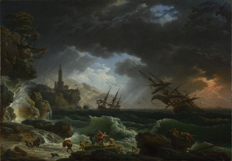 Claude-Joseph Vernet - A Shipwreck in Stormy Seas