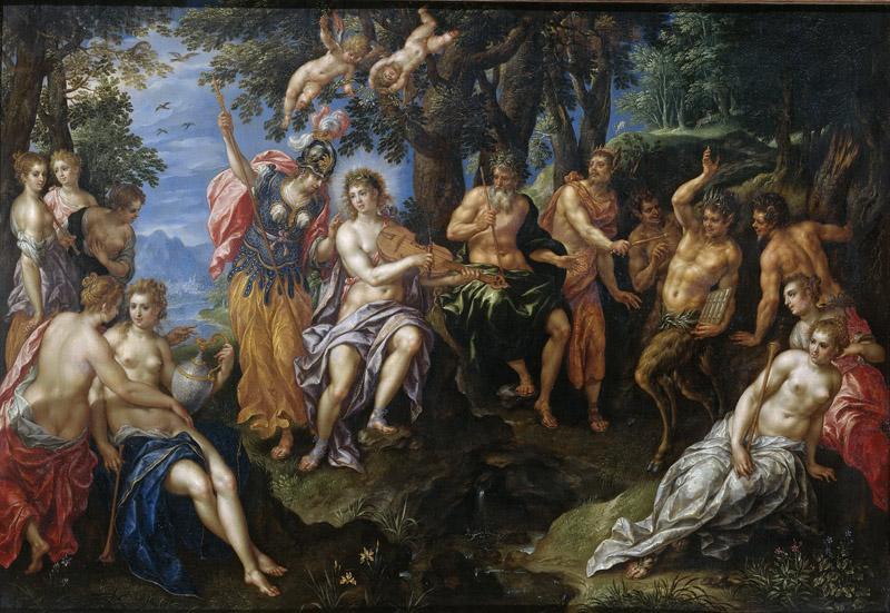 Clerck, Hendrik de -- De wedstrijd tussen Apollo en Pan, 1600-1629