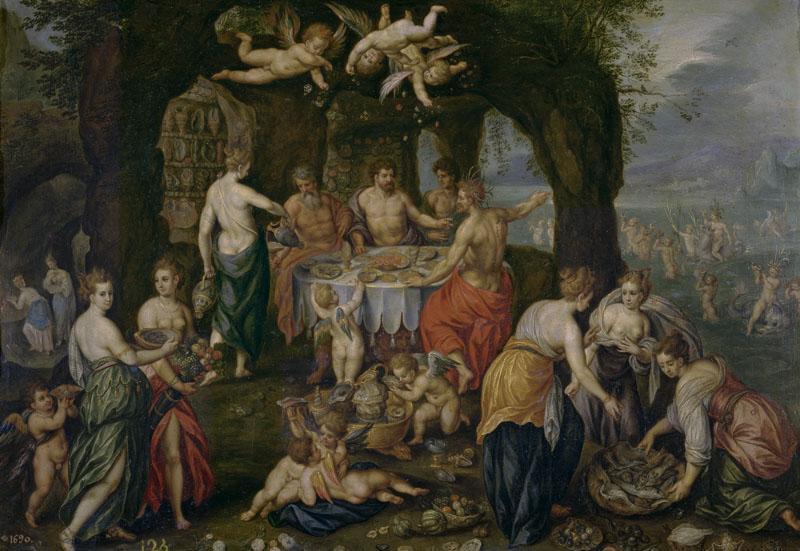 Clerck, Hendrik de-Banquete de Aqueloo-36 cm x 51 cm