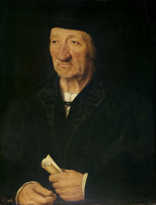 Cleve, Joos van-Retrato de anciano-62 cm x 47 cm