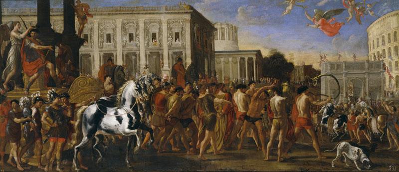 Codazzi, Viviano Gargiulo, Domenico-Entrada triunfal de Constantino en Roma-155 cm x 355 cm