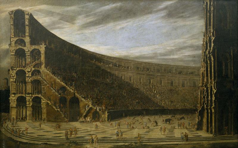Codazzi, Viviano Gargiulo, Domenico-Perspectiva de un anfiteatro romano-220,5 cm x 352,7 cm