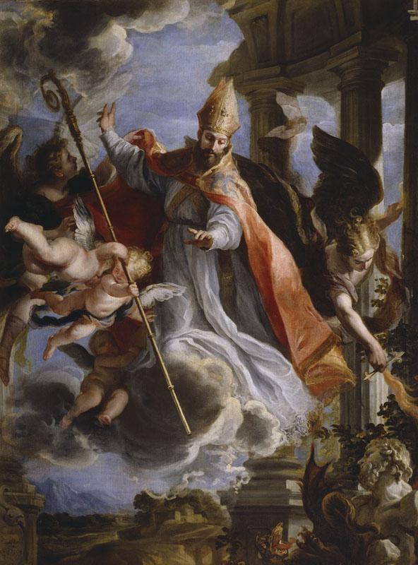 Coello, Claudio-El triunfo de San Agustin-271 cm x 203 cm