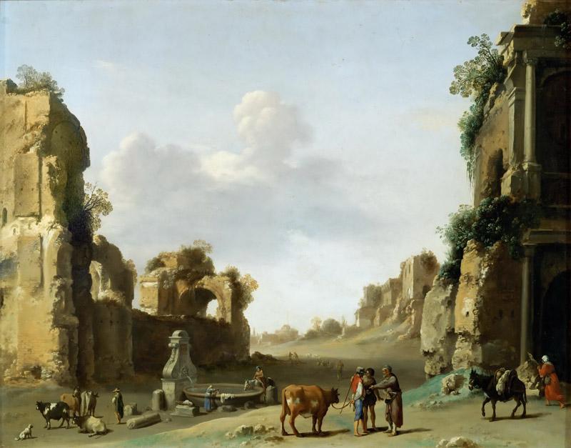 Cornelis van Poelenburgh (1595-1667) -- View of the Campo Vaccino