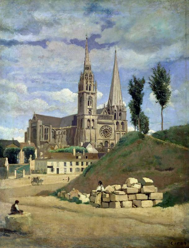 Corot, Jean-Baptiste Camille -- La cathedrale de Chartres