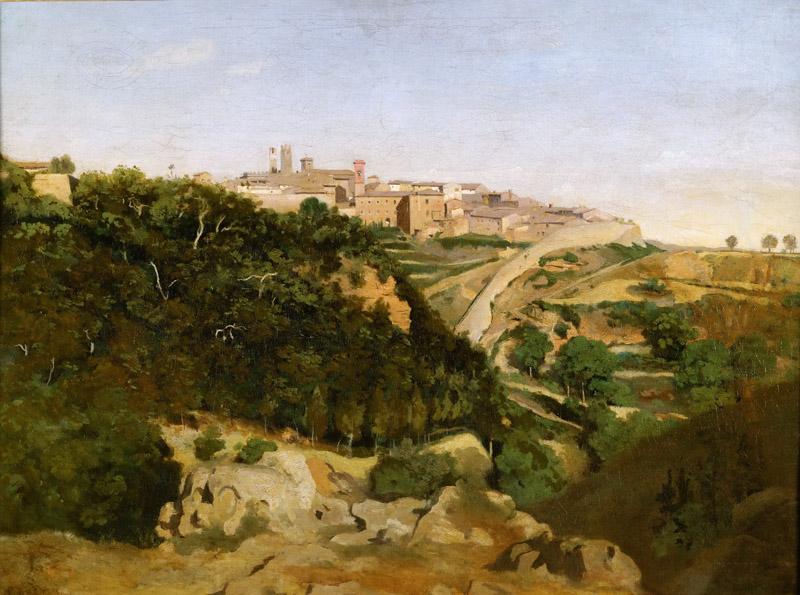 Corot, Jean-Baptiste Camille -- Volterra, le municipe-Volterra, Italy, 1834