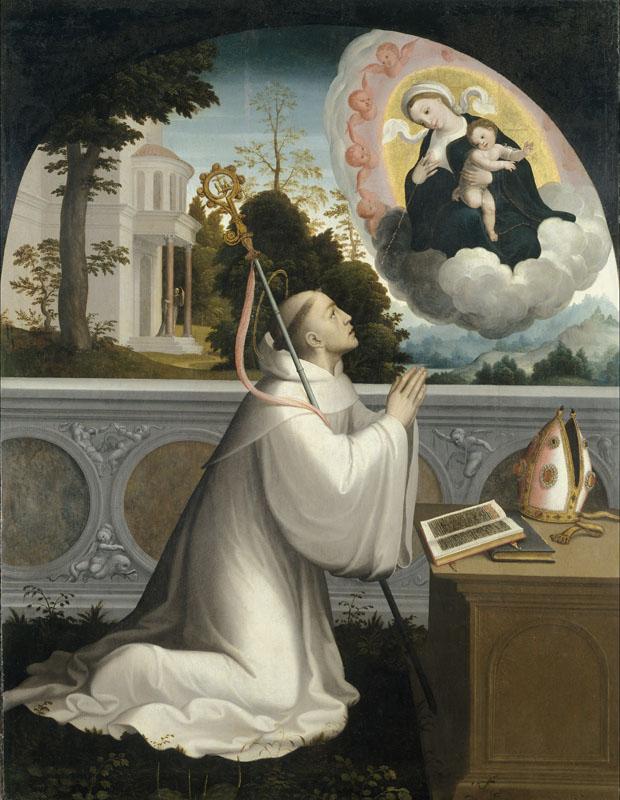 Correa de Vivar, Juan-Aparicion de la Virgen a San Bernardo-170 cm x 130 cm