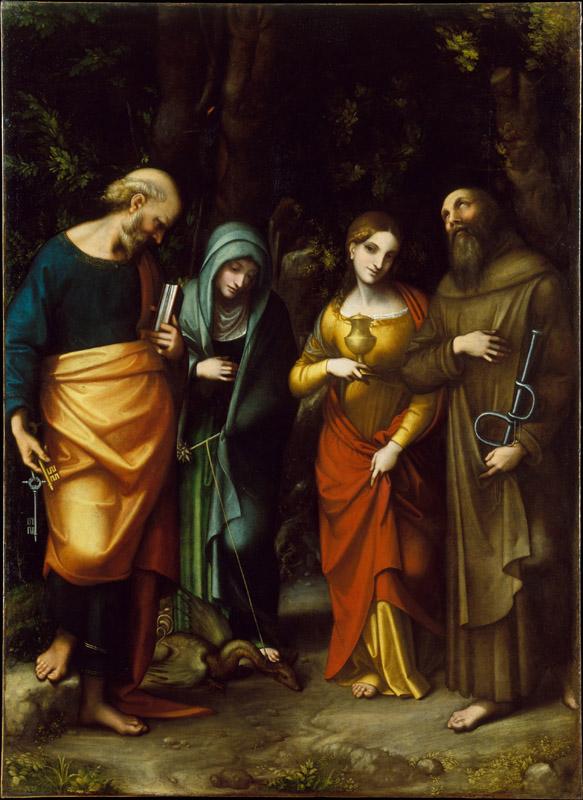 Correggio--Saints Peter, Martha, Mary Magdalen, and Leonard