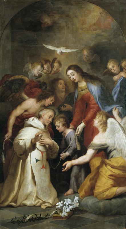 Crayer, Gaspar de-La Aparicion de la Virgen a Simon de Rojas-313 cm x 177 cm