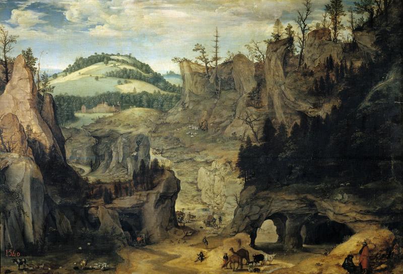 Dalem, Cornelis van-Paisaje con pastores-47 cm x 68 cm