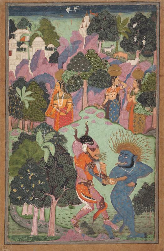 Date late 17th century--Demons Fighting Over an Animal Limb