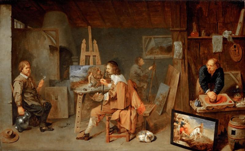 David Ryckaert III (1612-1662) -- Painters in the Studio