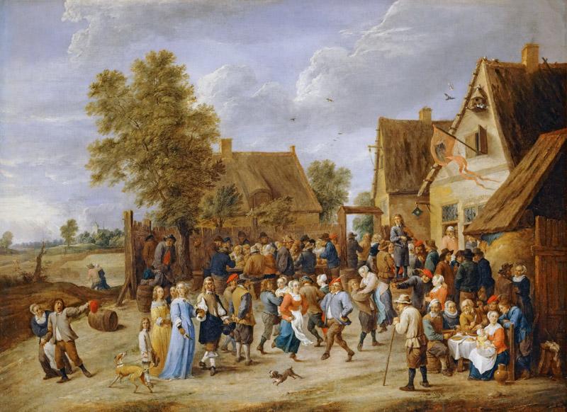 David Teniers II -- Village festival with aristocratic couple