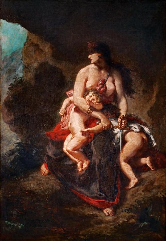 Delacroix, Eugene -- Medee furieuse-Wrathful Medea