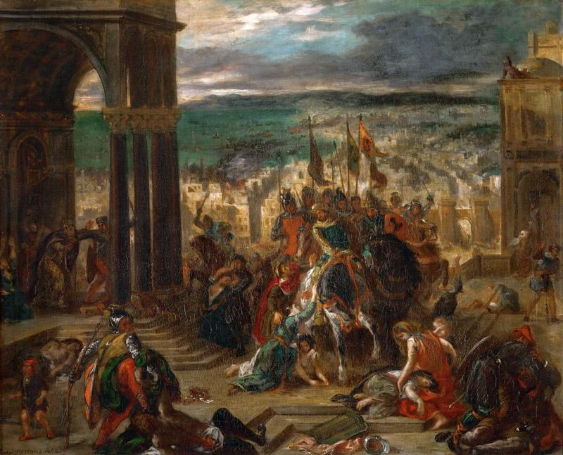 Delacroix, Eugene -- Prise de Constantinople par les Croises, Constantinople taken by the crusaders