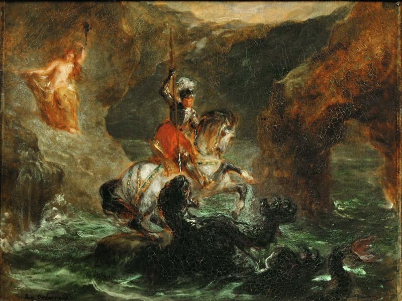 Delacroix, Eugene -- Saint Georges combattant le dragon