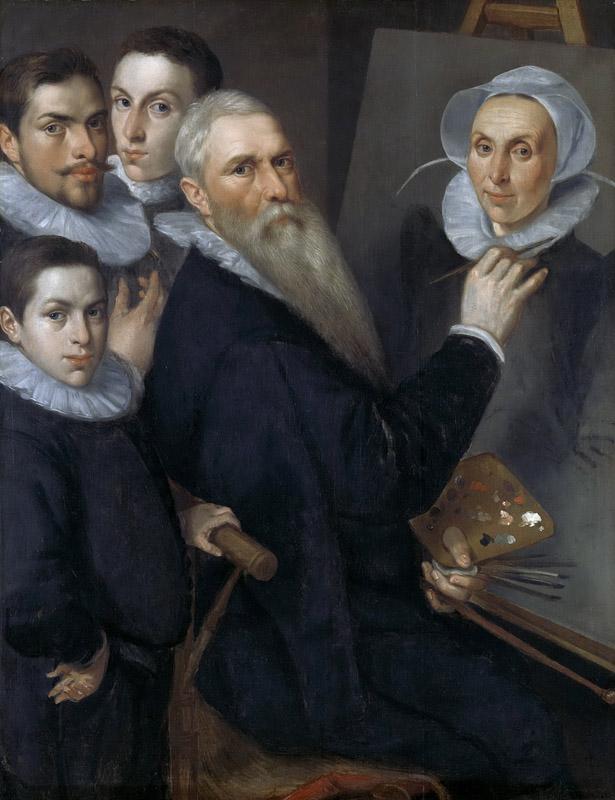 Delff, Jacob Willemsz. (I) -- Zelfportret van de schilder met zijn gezin, 1594