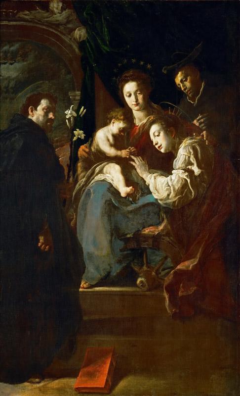 Domenico Fetti -- The Mystic Marriage of Saint Catherine