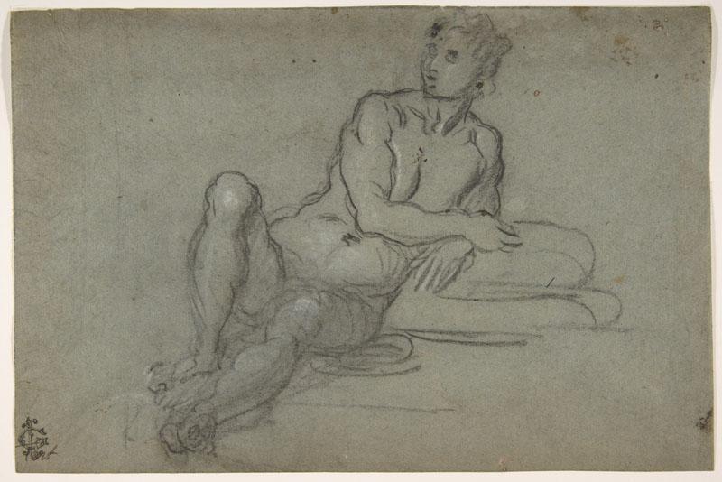 Domenico Tintoretto--Reclining Female Nude Figure