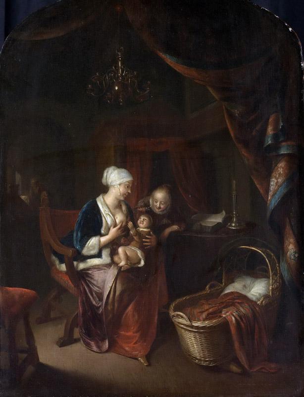 Dou, Gerard -- Een moeder die haar kind de borst geeft, 1660-1676